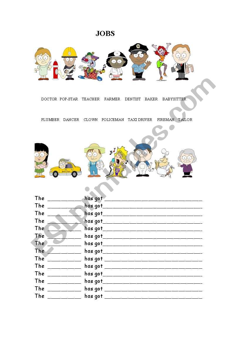 JOBS worksheet