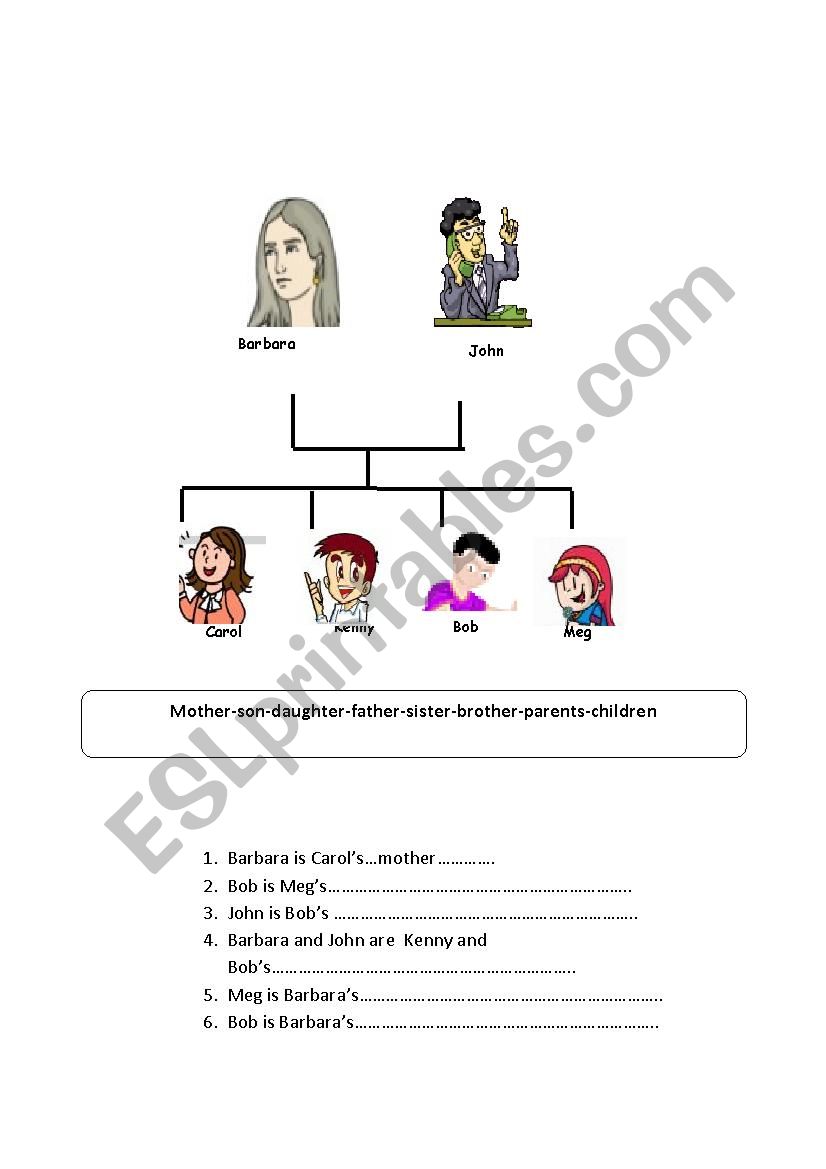 family worksheet