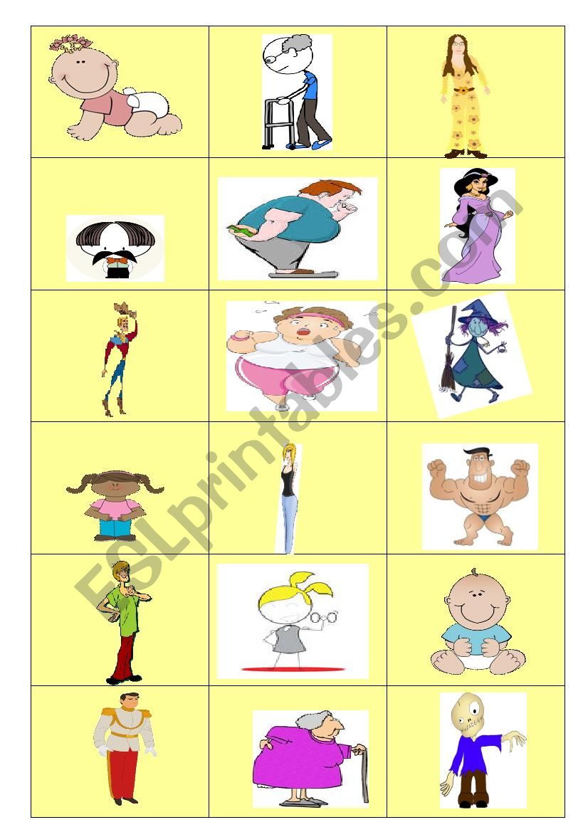 ADJECTIVES - MEMORY worksheet