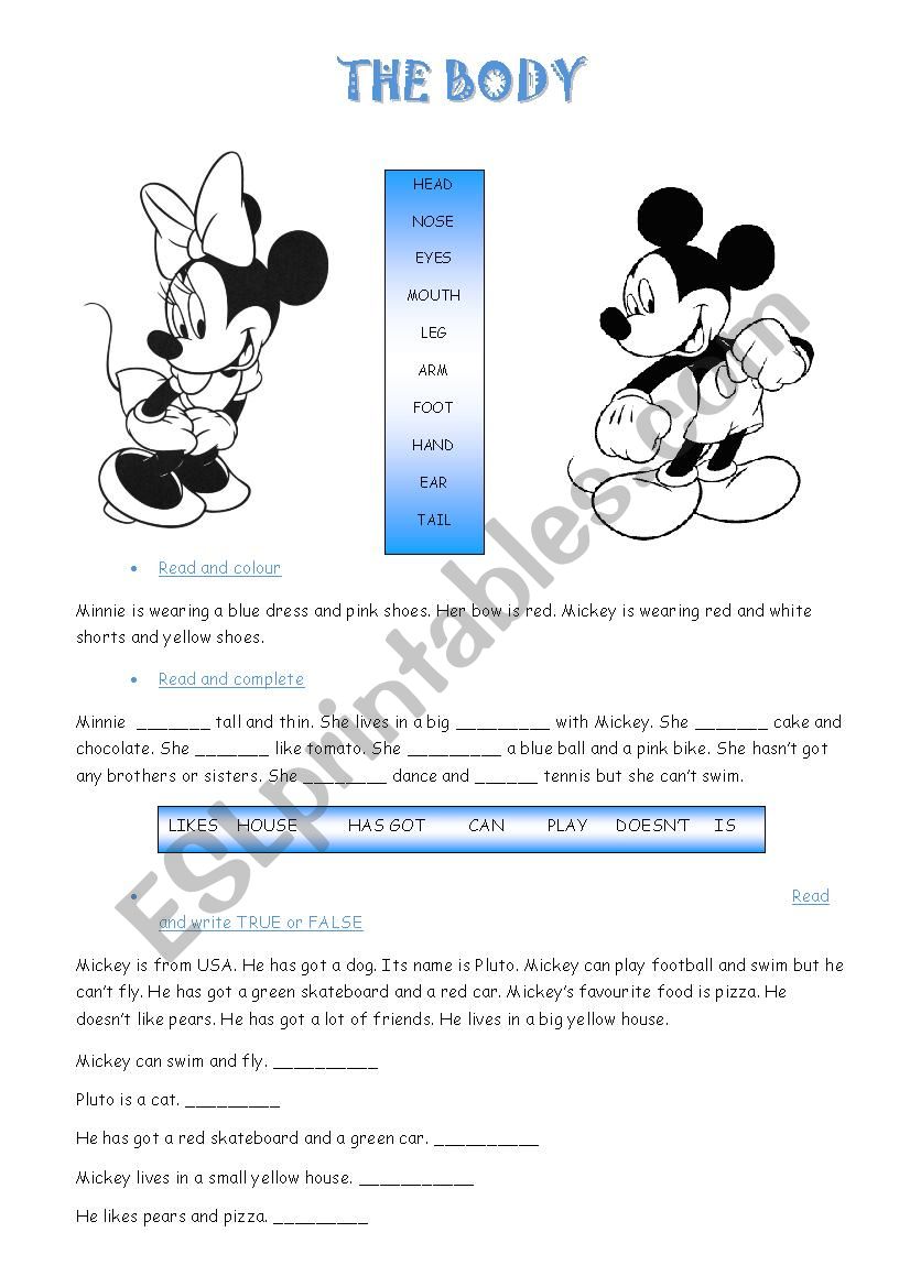 Revision for children worksheet