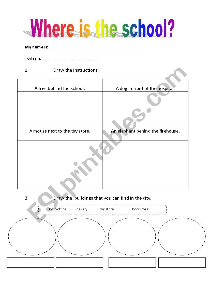 Prepositions worksheet