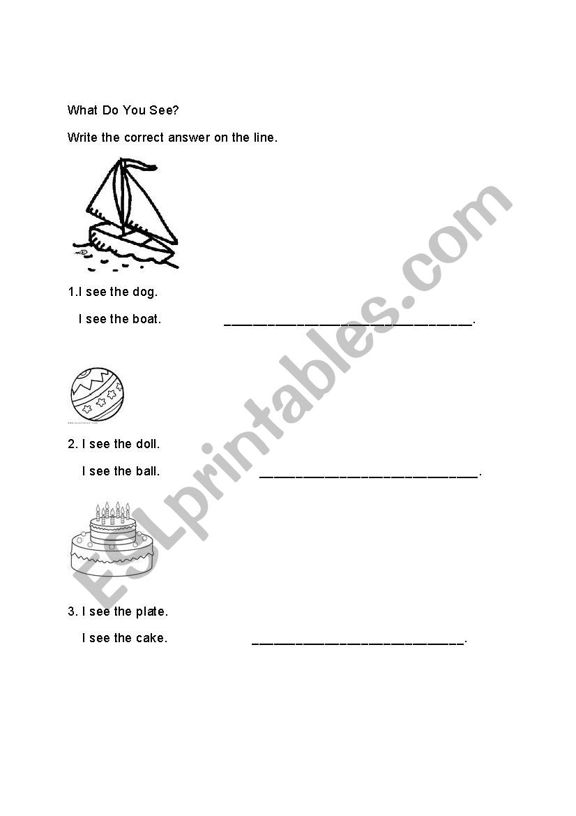What do you See? worksheet