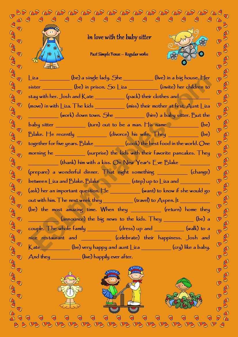 regular verbs esl worksheet by emmally