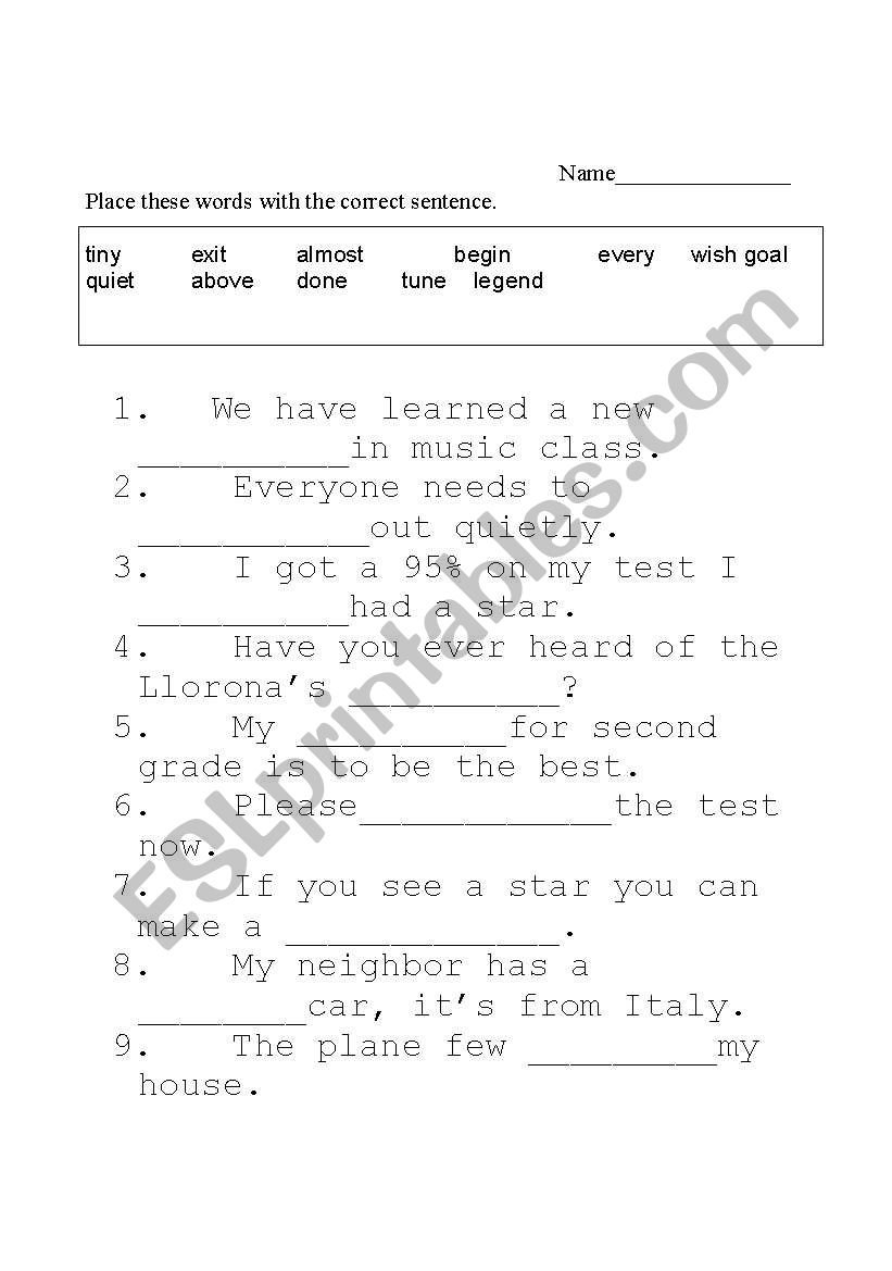 Vocabulary cloze worksheet worksheet