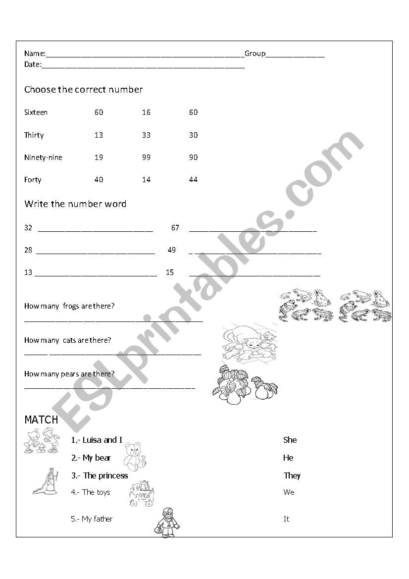 Basic Test worksheet