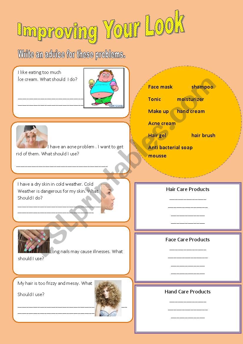 Body Care ESL Worksheet By Hacerixx