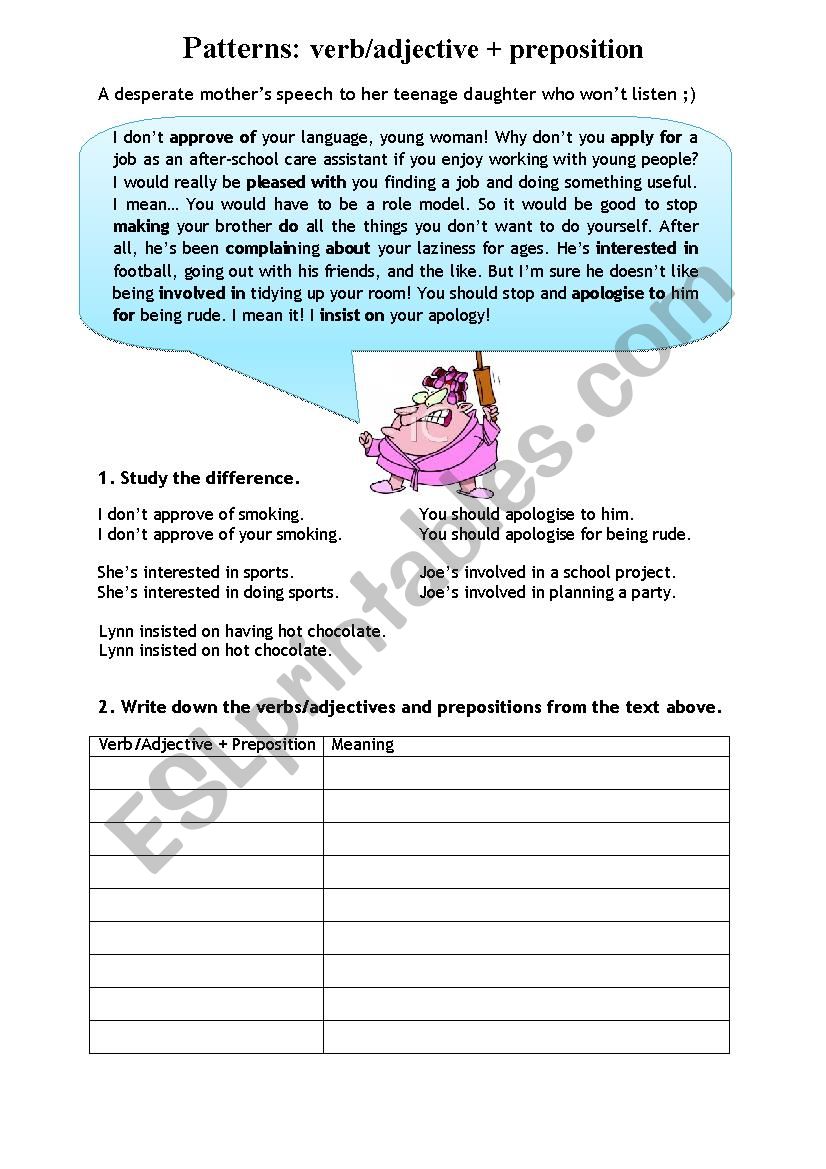 Patterns worksheet