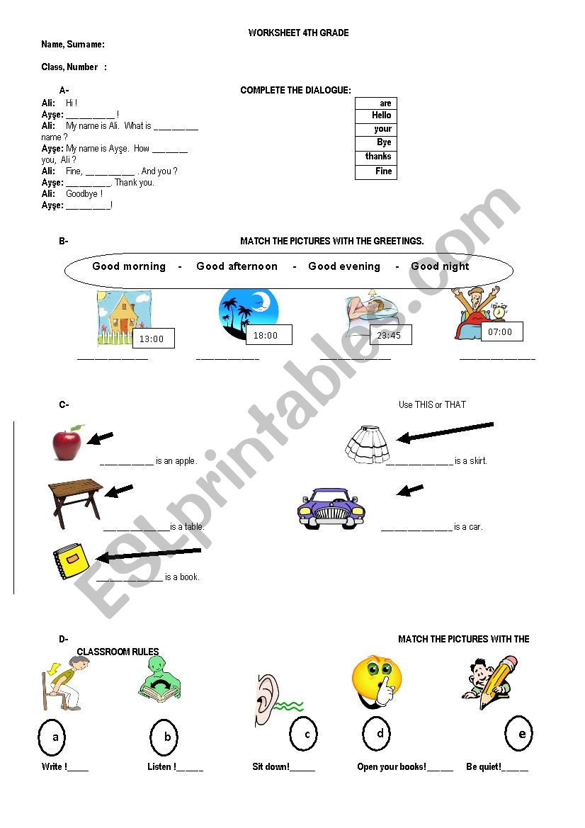 have got /has got/ am/ýs/are/ pronouns / this/ that - ESL worksheet by ...