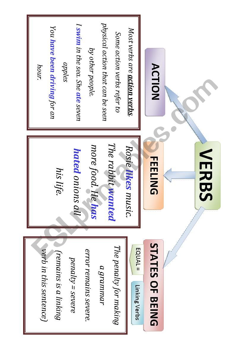3 Types of Verbs - ESL worksheet by sgaddu