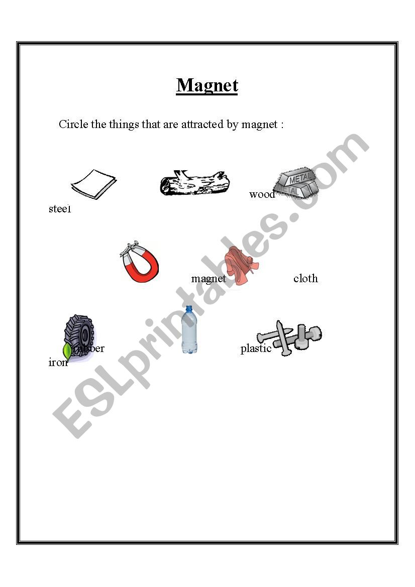 Magnet worksheet