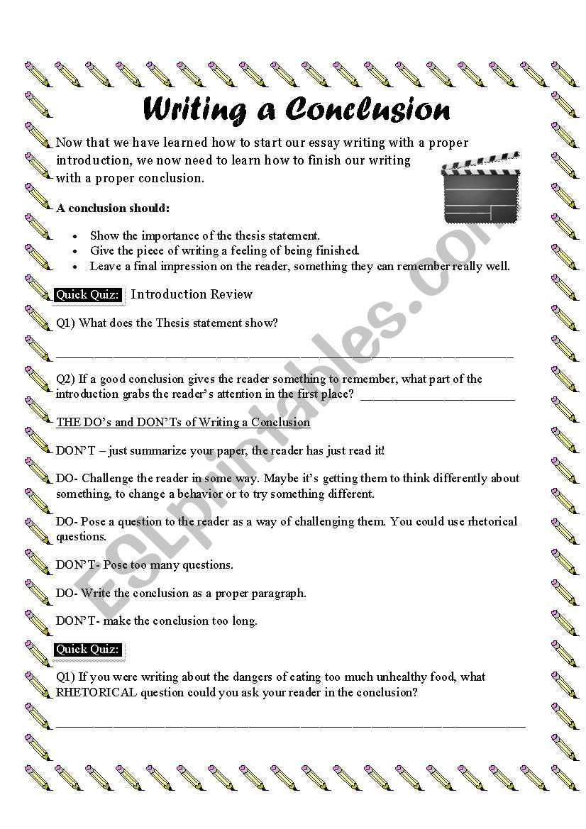 writing-a-conclusion-for-an-essay-esl-worksheet-by-libbychic