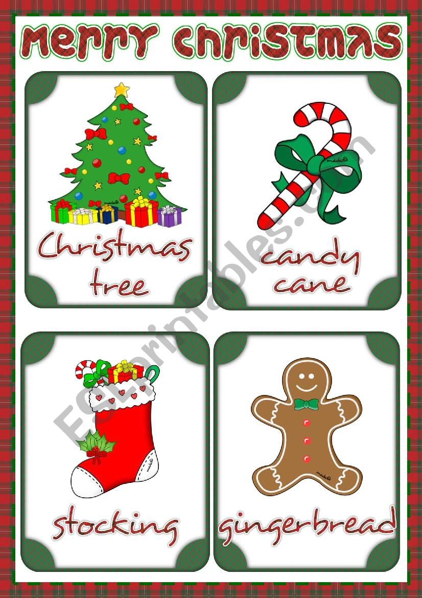 Christmas - flashcards 1 worksheet