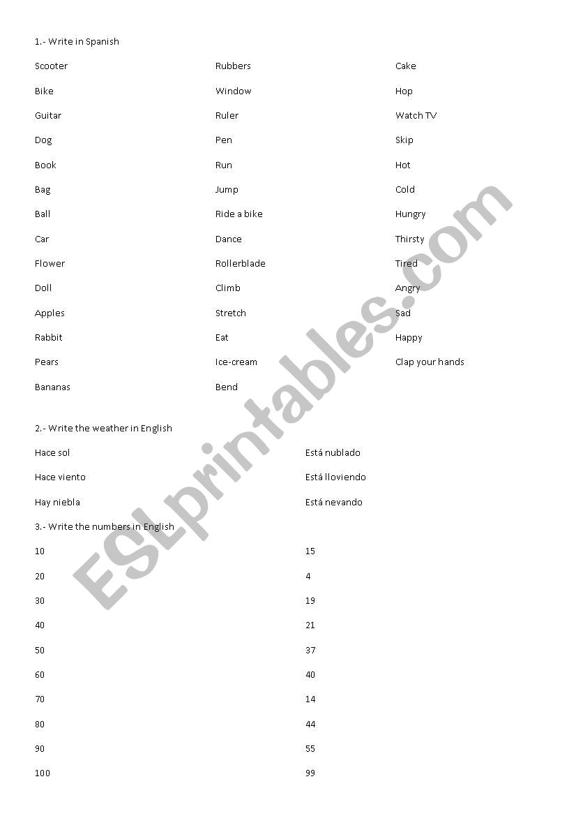 EXPLORERS 2 UNIT 1 worksheet