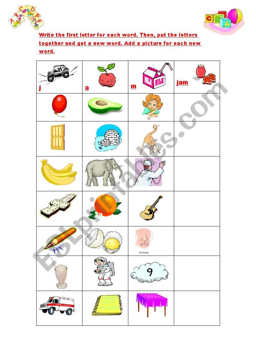 ABC ACTIVITY worksheet