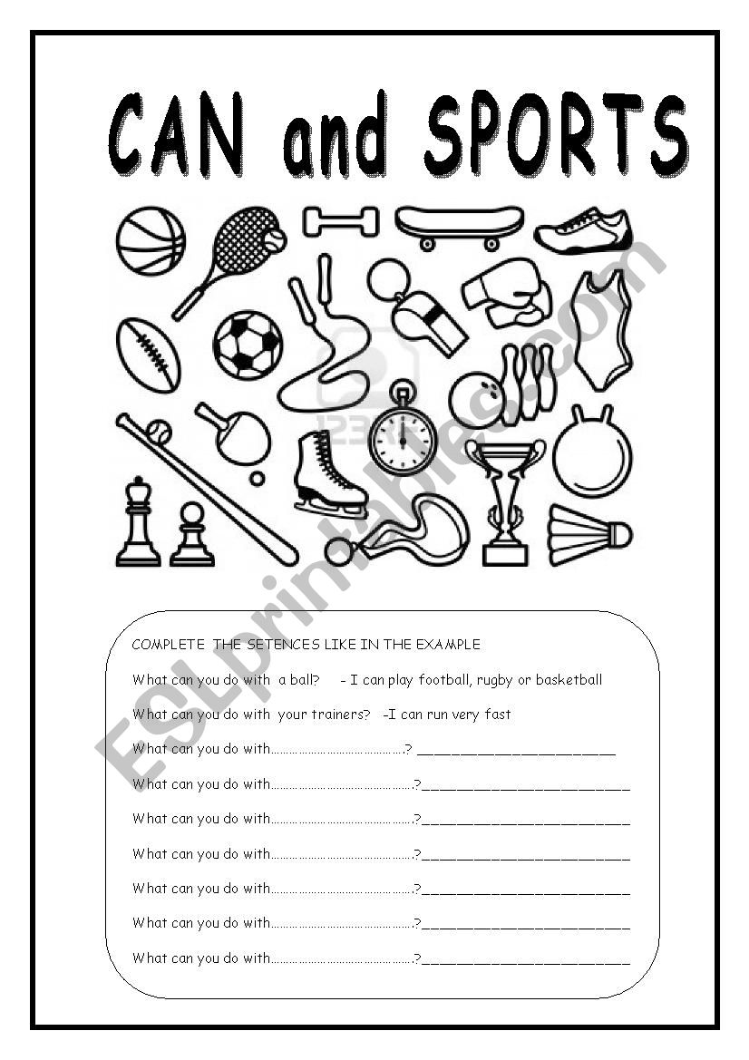 CAN AND SPORT worksheet