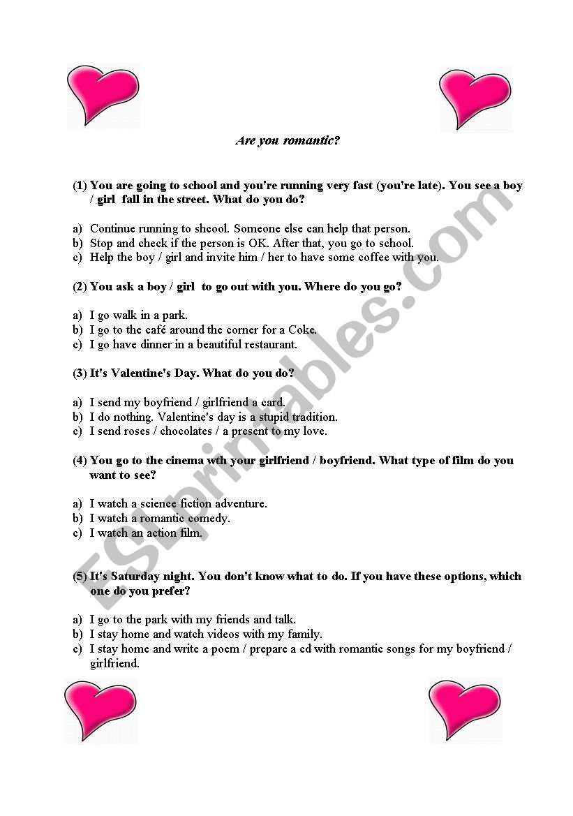 Valentine´s day quiz - ESL worksheet by danielle_teacher