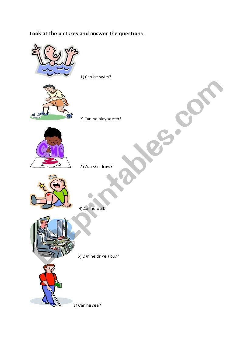 Can Can´t Activities Esl Worksheet By Aycaa 