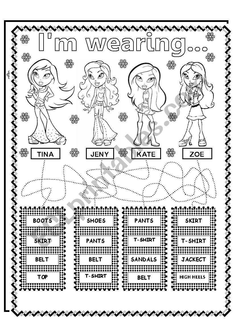 What clothes are you wearing today ? - ESL worksheet by mmepentel