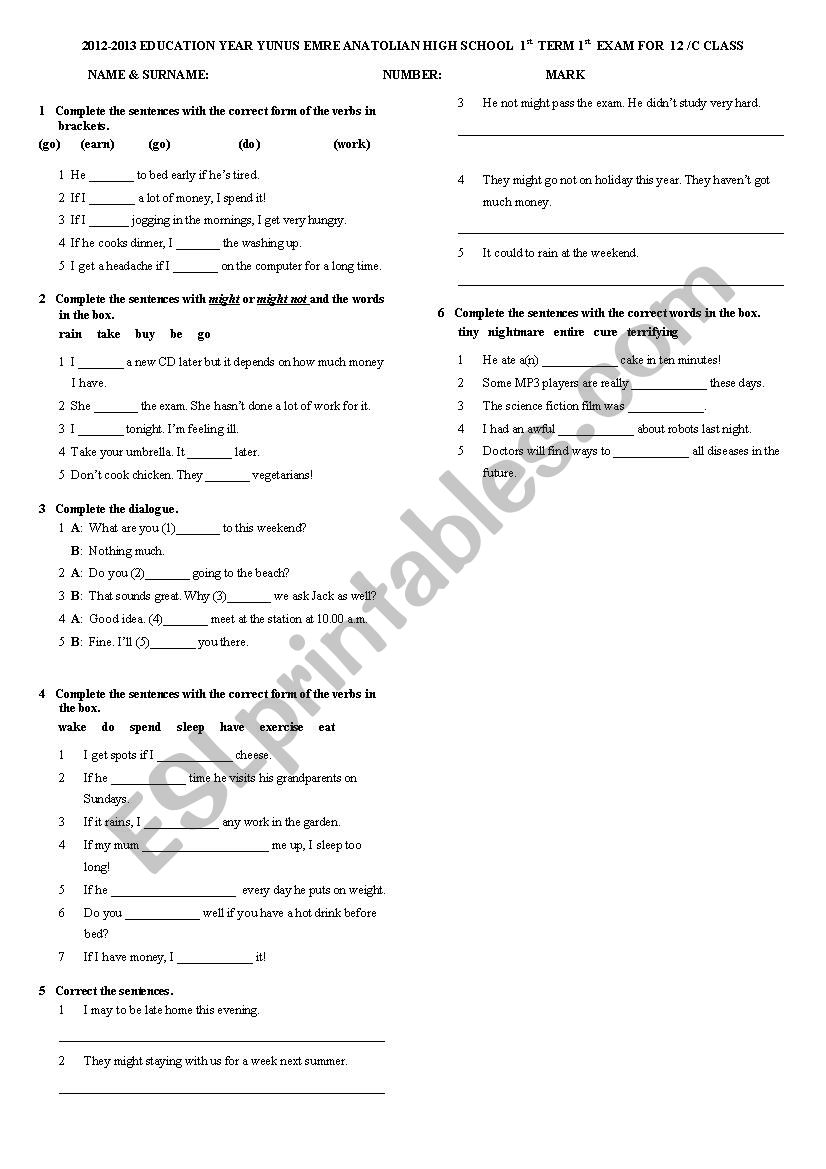 qyýz - ESL worksheet by veys