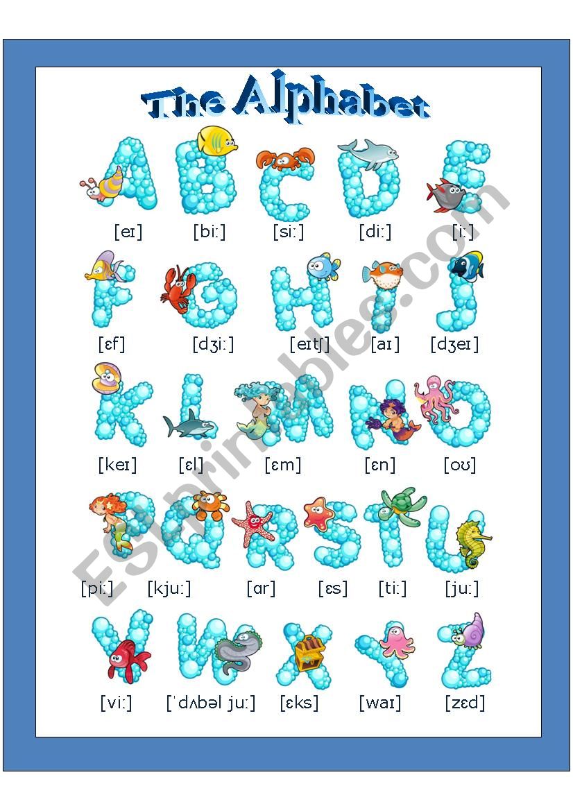 The English Alphabet Pronunciation ESL Worksheet By Anny 