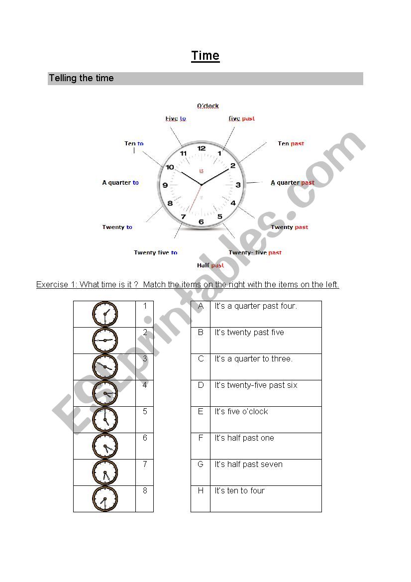 Time worksheet