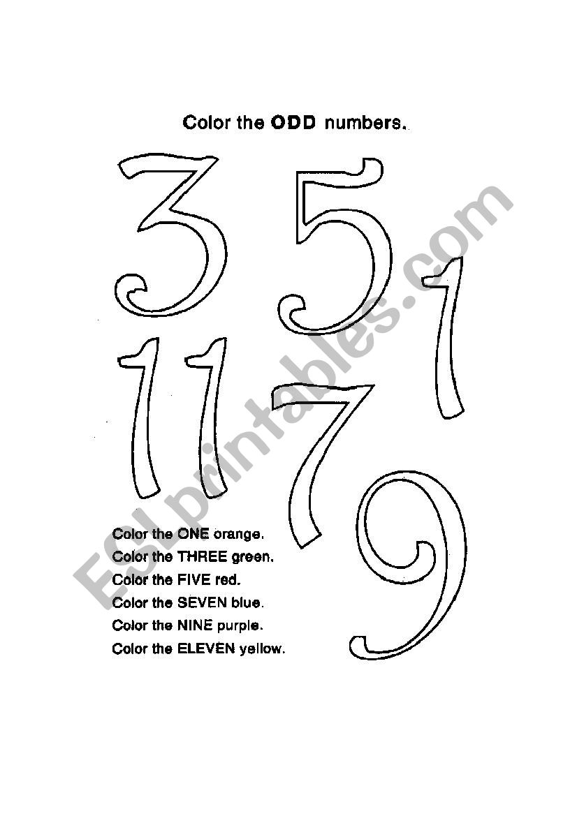 odd and even numbers worksheet