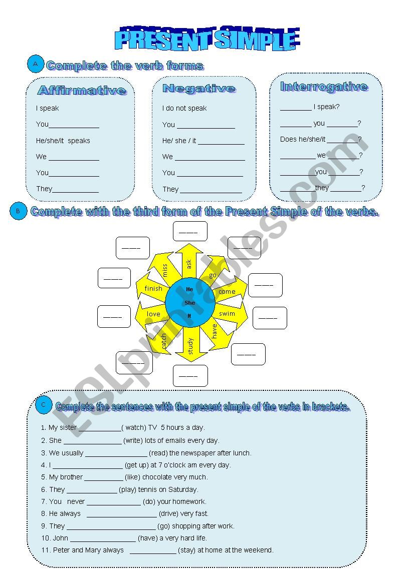 Present Simple worksheet