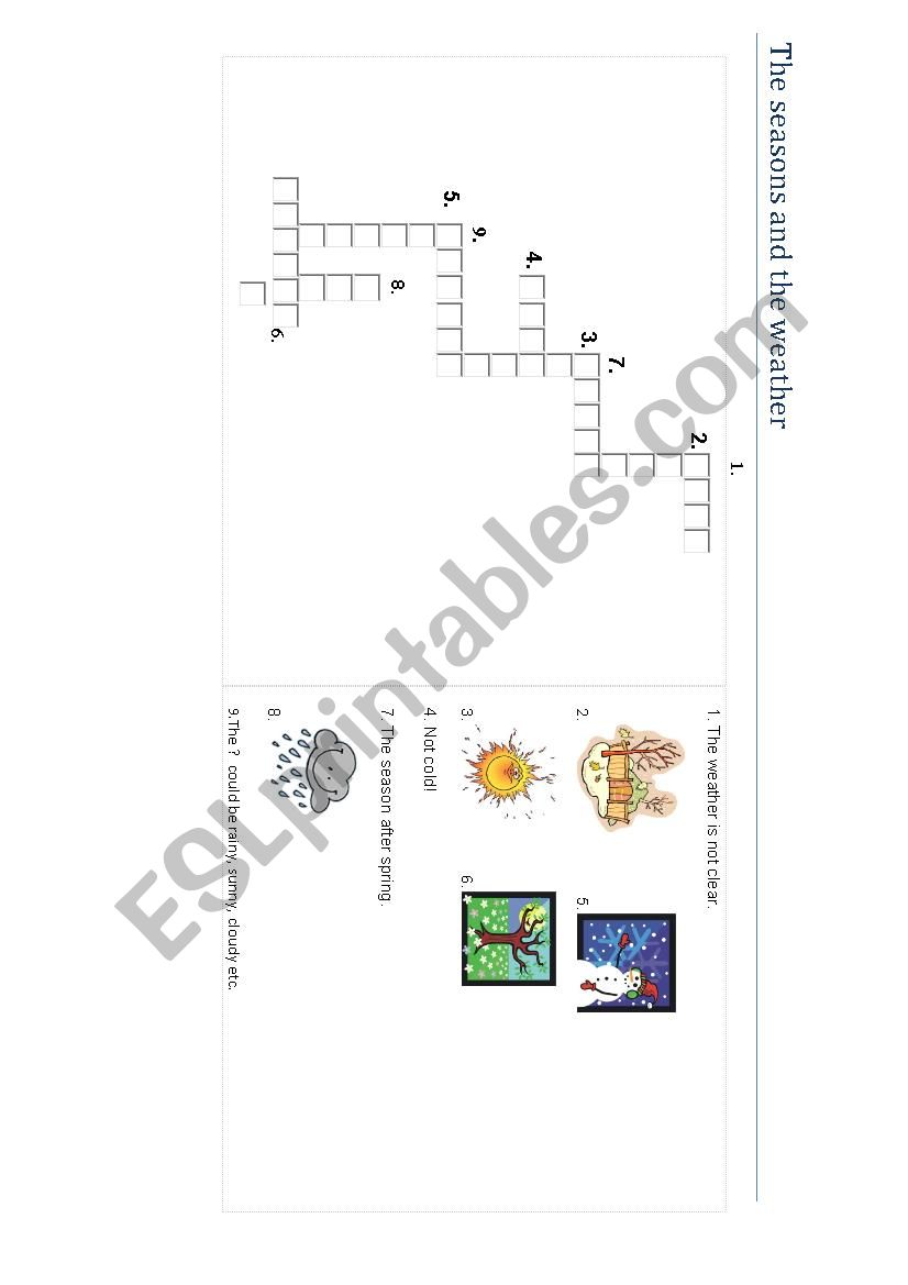 The seasons and the weather worksheet