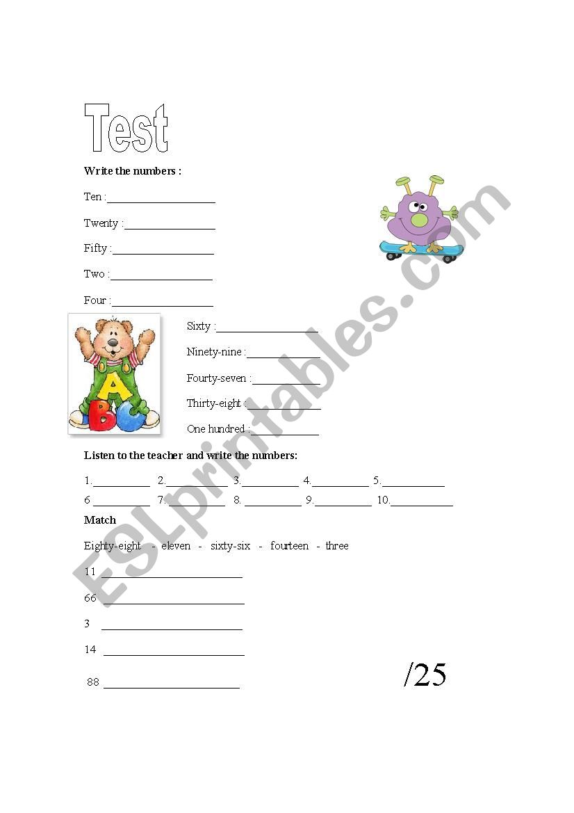 Test worksheet