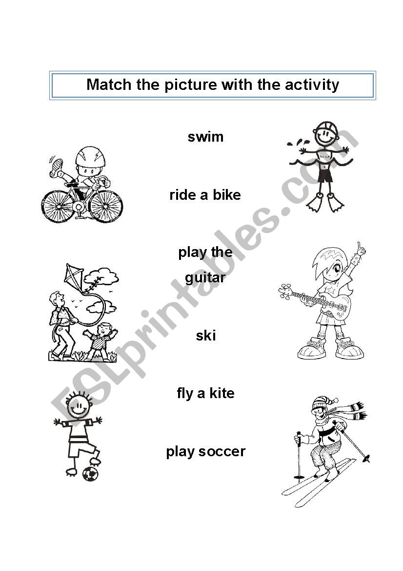 Match the activities with its names