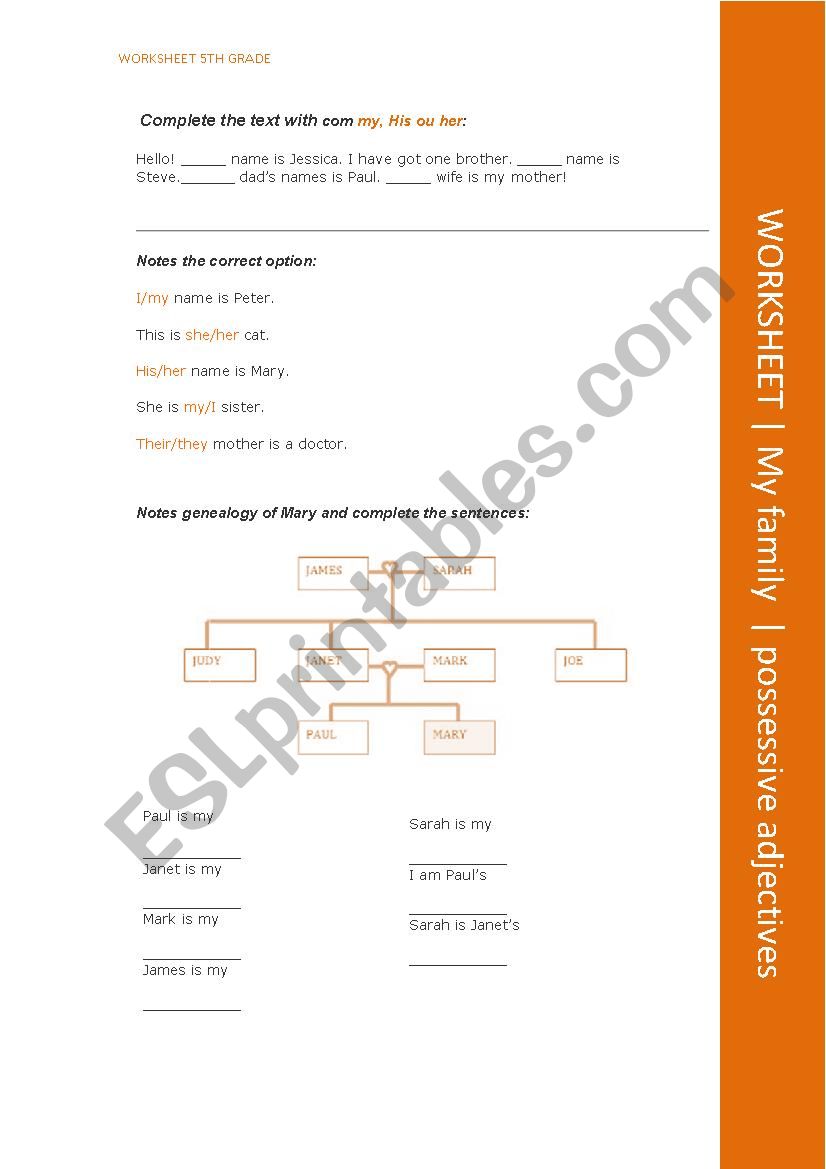 The family worksheet