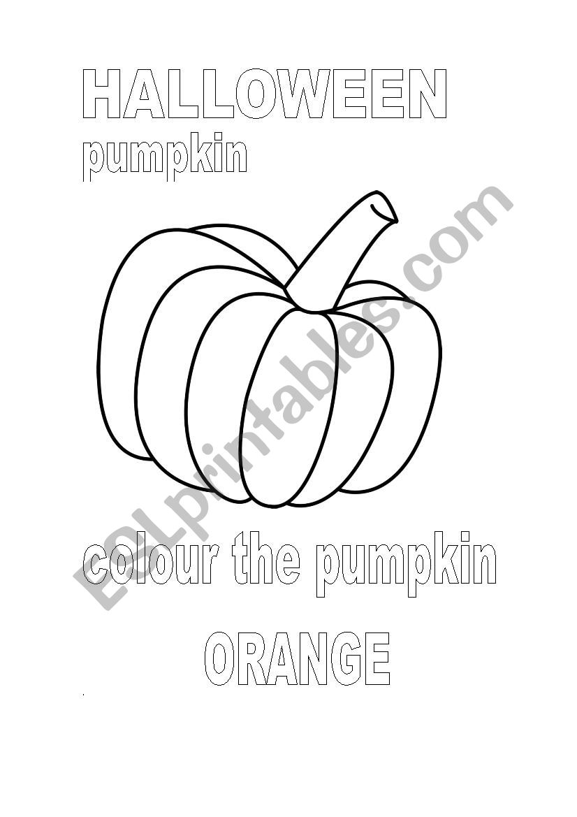 halloween - pumpkin worksheet