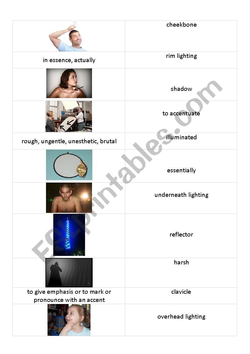 Photo Vocabulary  worksheet
