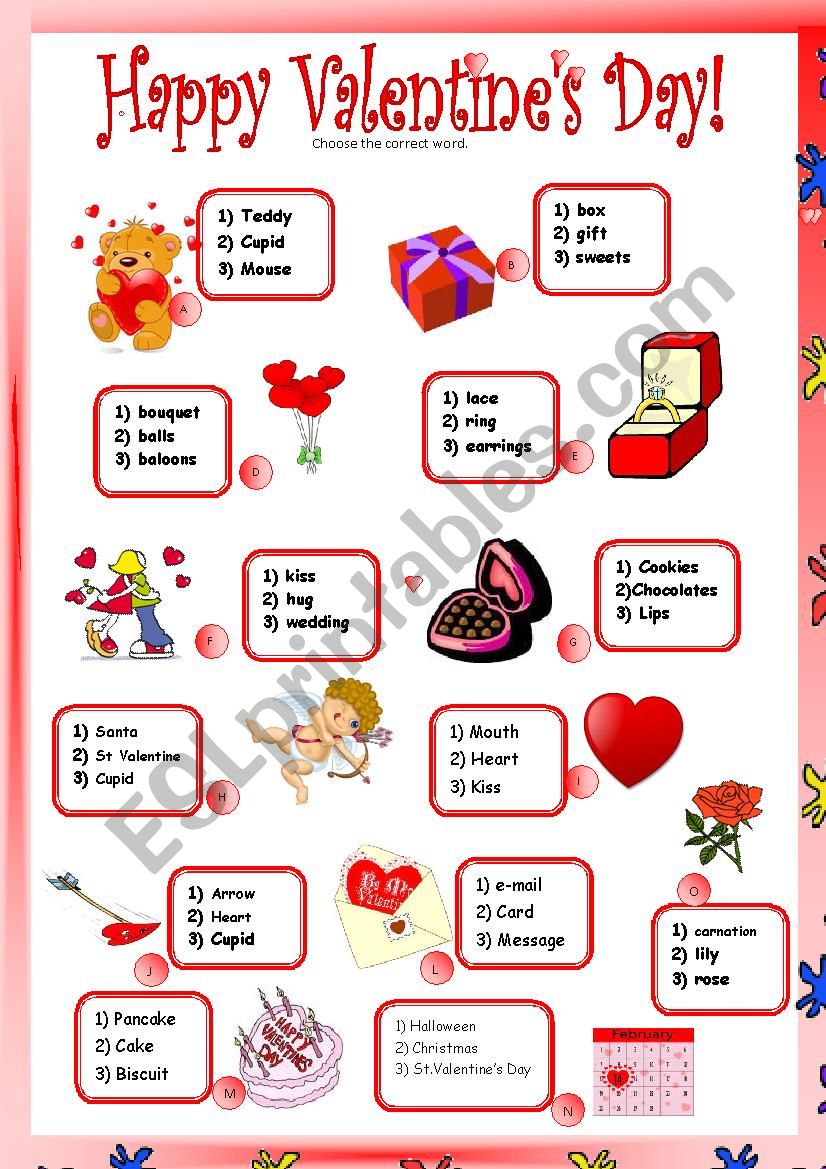 St. Valentine´s Day - ESL worksheet by miss-o