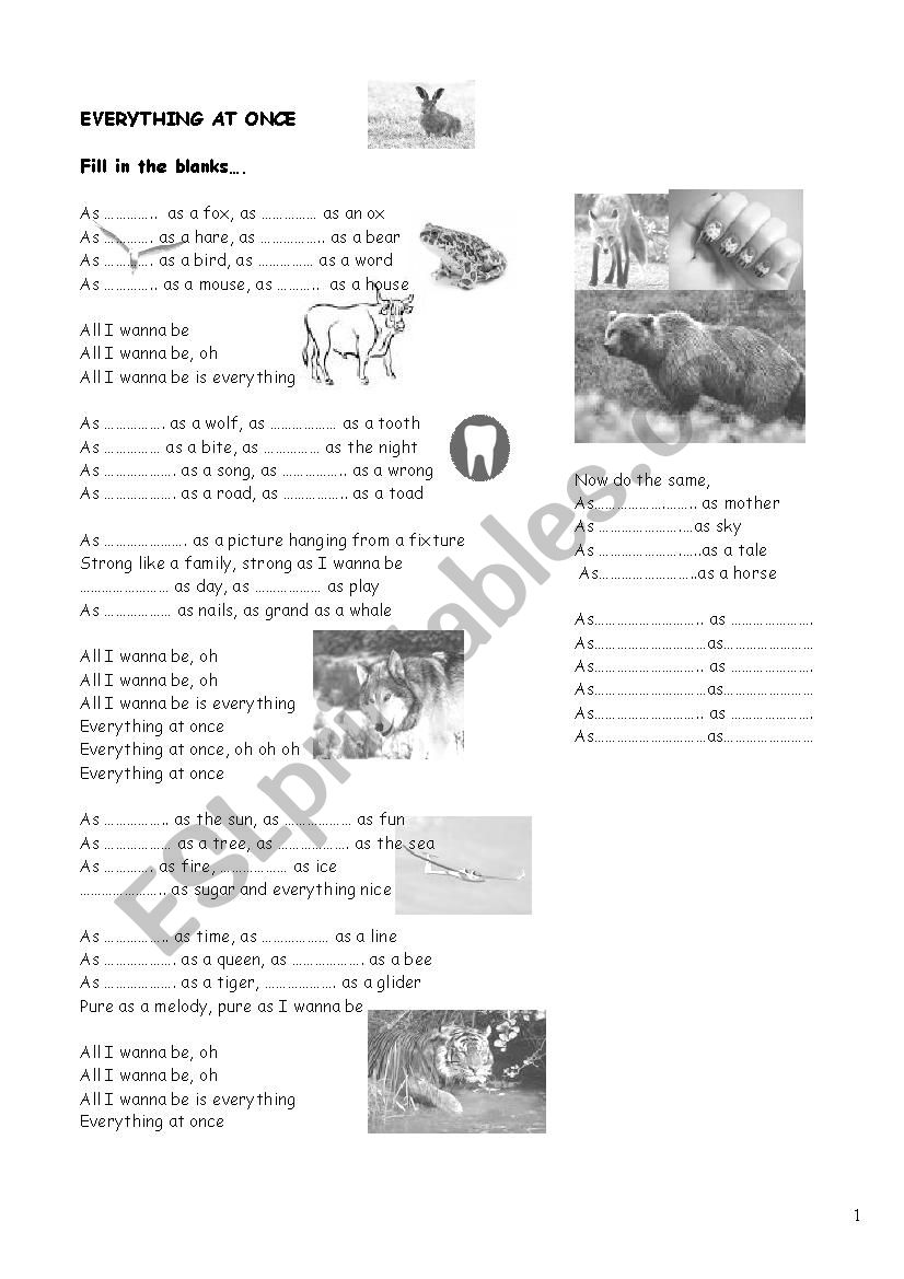 listening worksheet