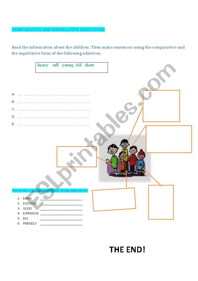 COMPARATIVES AND SUPERLATIVES worksheet