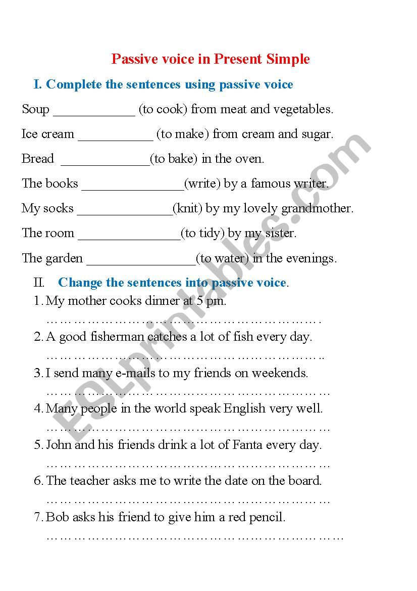 Passive Voice Present Simple Worksheet Artofit My XXX Hot Girl