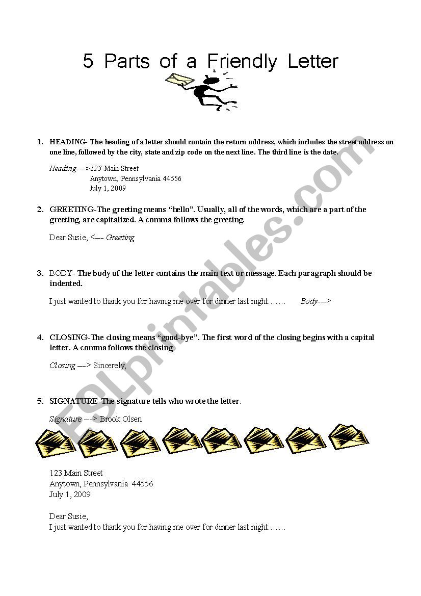 5-parts-of-a-friendly-letter-esl-worksheet-by-american-teacher