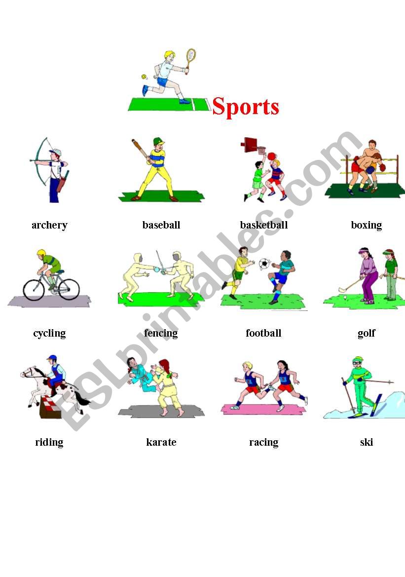 sports worksheet