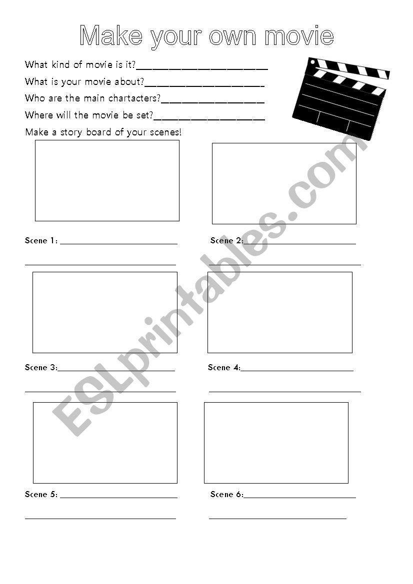 Make a Movie worksheet