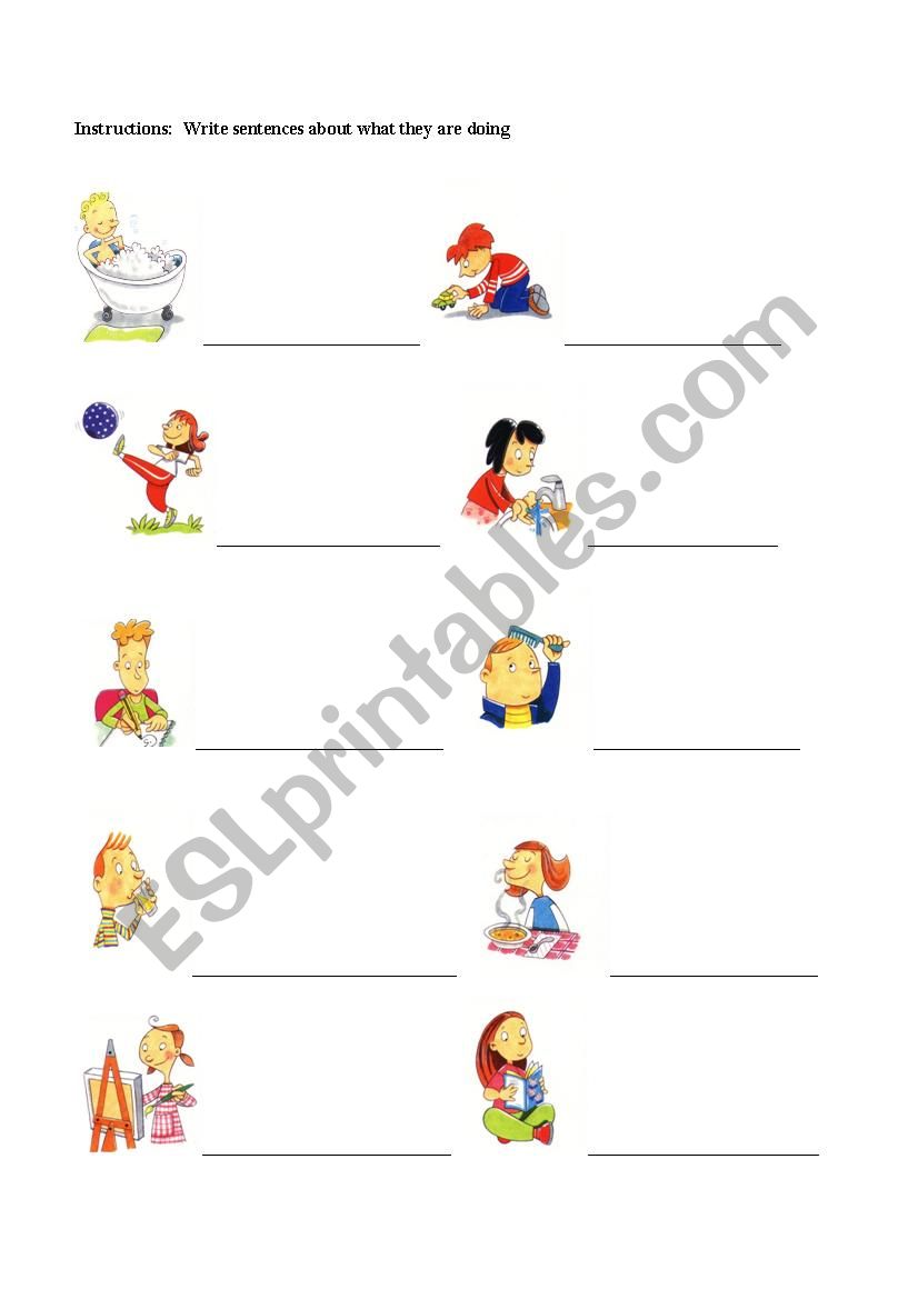 what they are doing? worksheet