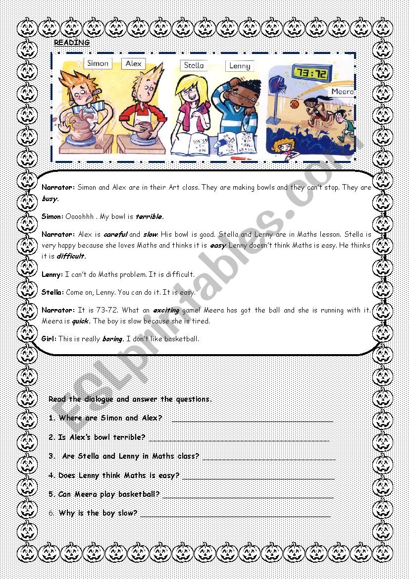 Readyng Esl Worksheet By Ambrosia86