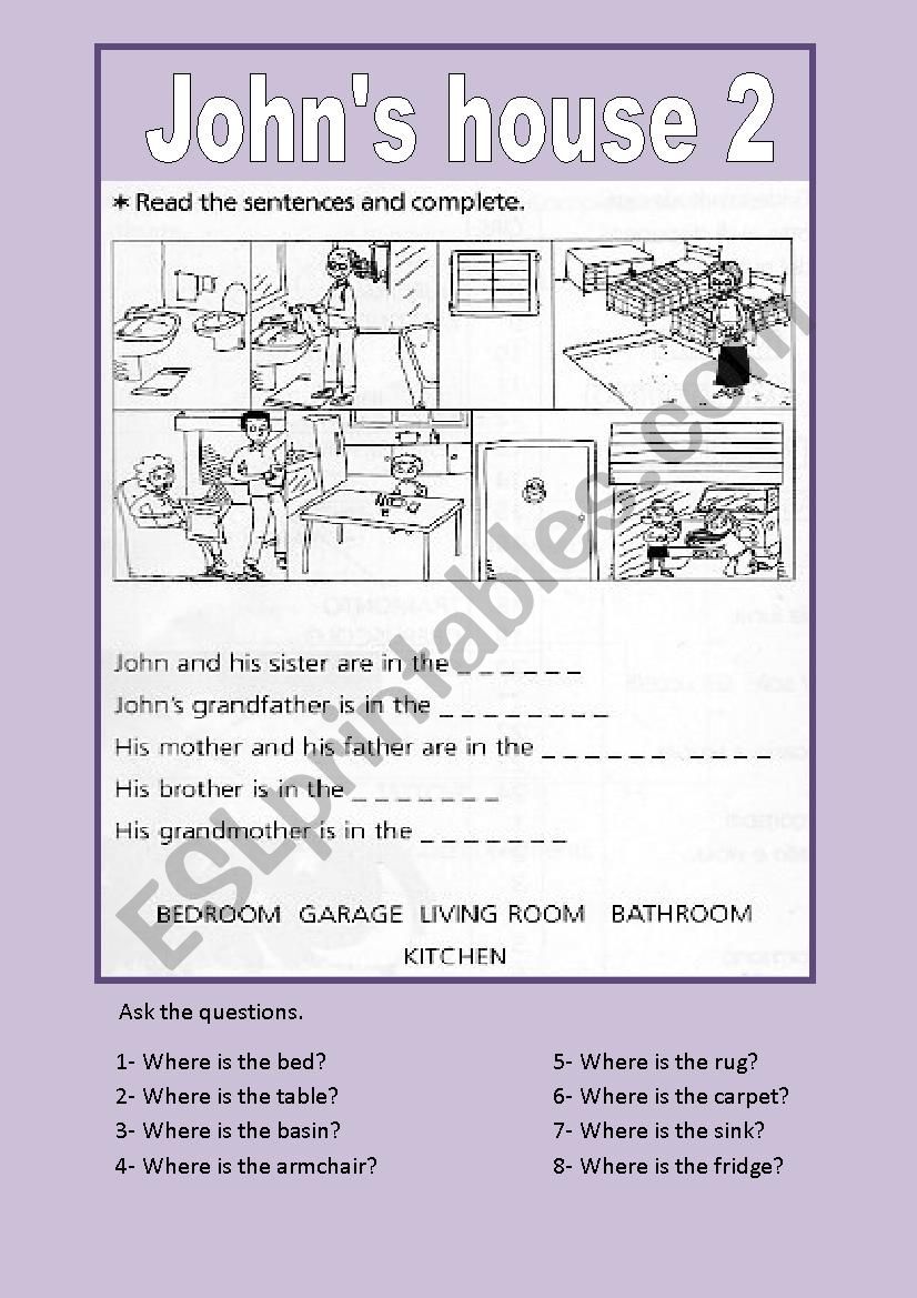 JOHNS HOUSE 2 worksheet