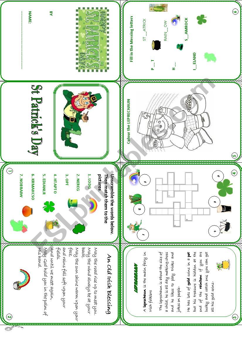 st-patrick-s-day-mini-book-esl-worksheet-by-coyote-chus