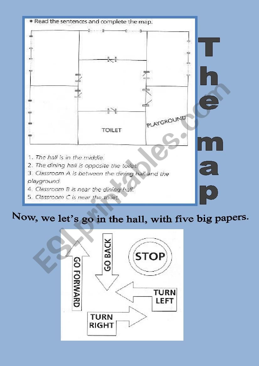 THE MAP - ESL worksheet by laura63