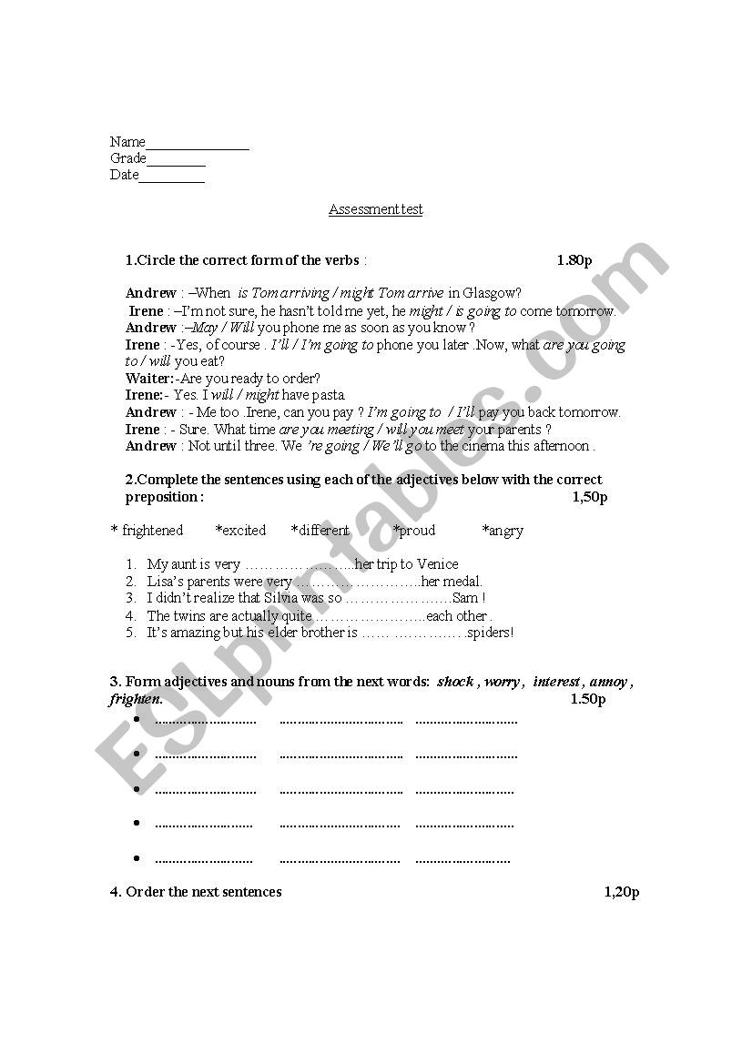 Snapshot Test worksheet