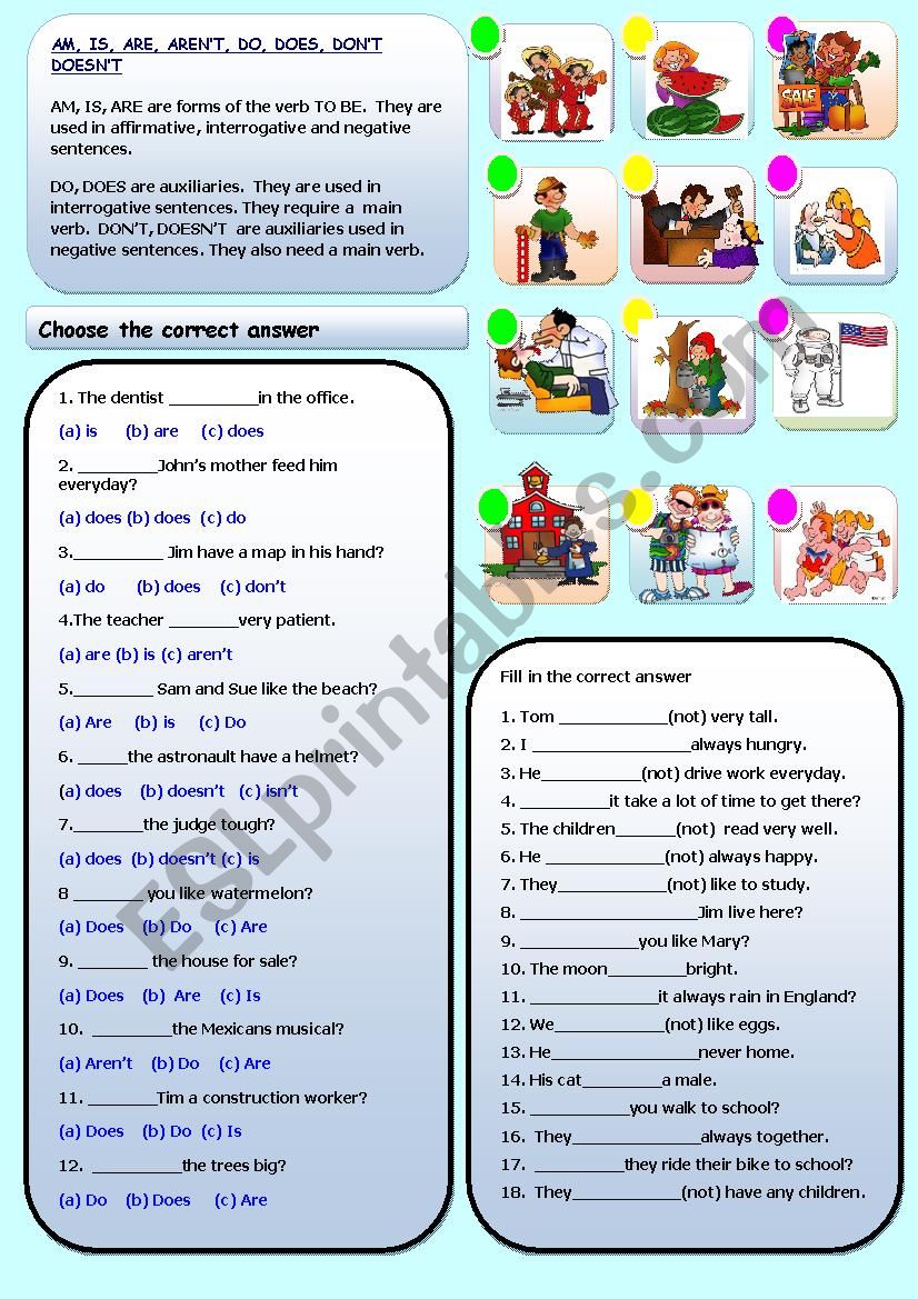 is-isn-t-are-aren-t-do-does-don-t-doesn-t-esl-worksheet-by