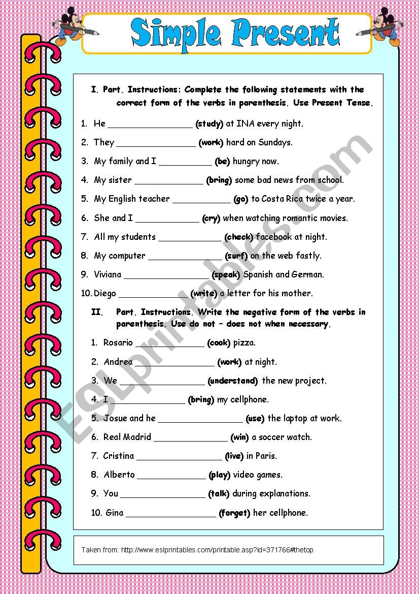 simple-present-tense-verbs-worksheet