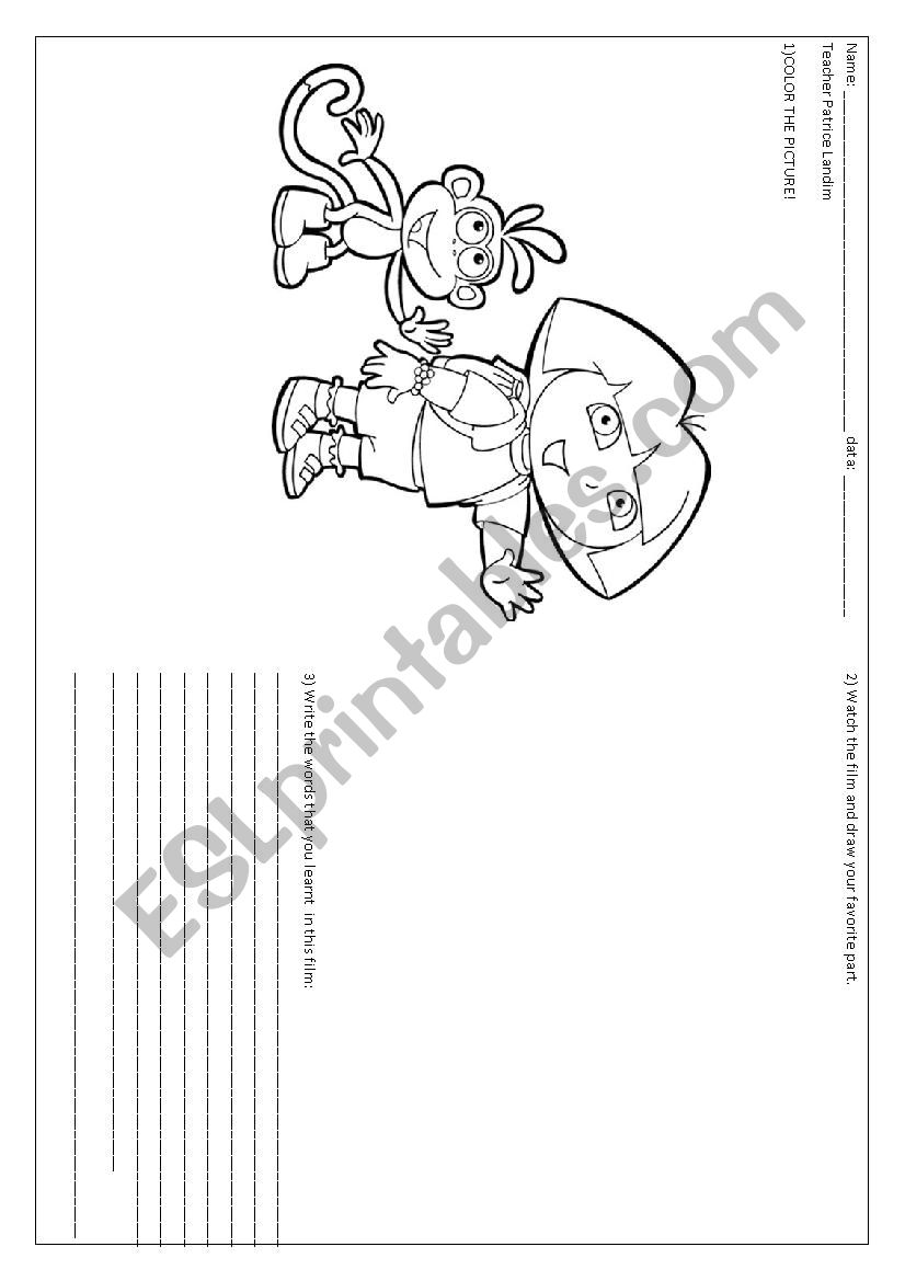 Dora The Explorer worksheet