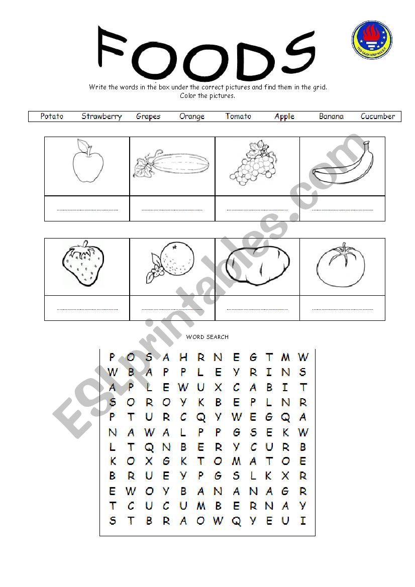 Food-2 worksheet